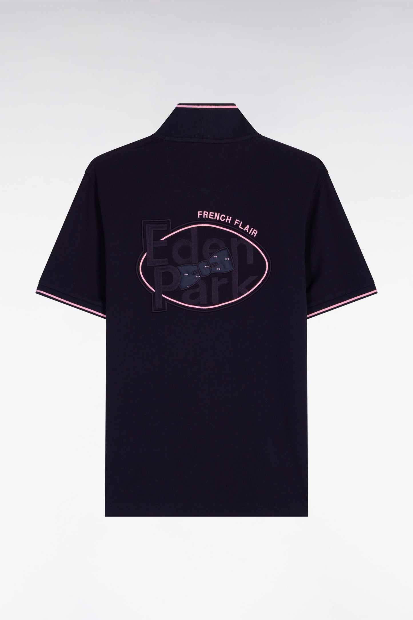 Polo à manches courtes en piqué coton marine