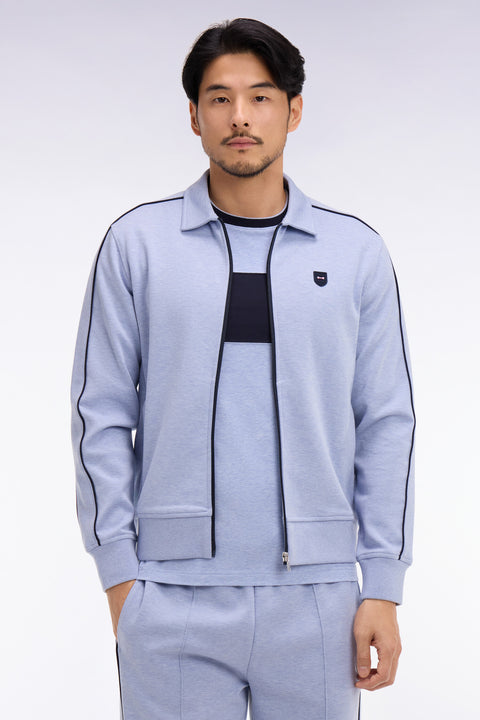Sweatshirt blouson en molleton bleu ciel - Image 3