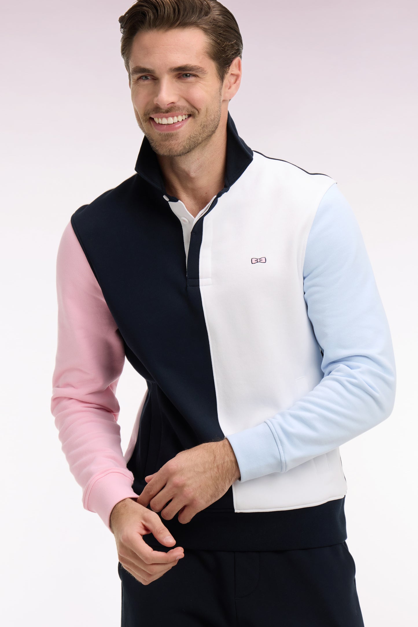 Maillot en molleton coton colorblock