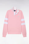 Sweatshirt col maillot en molleton rose coupe regular