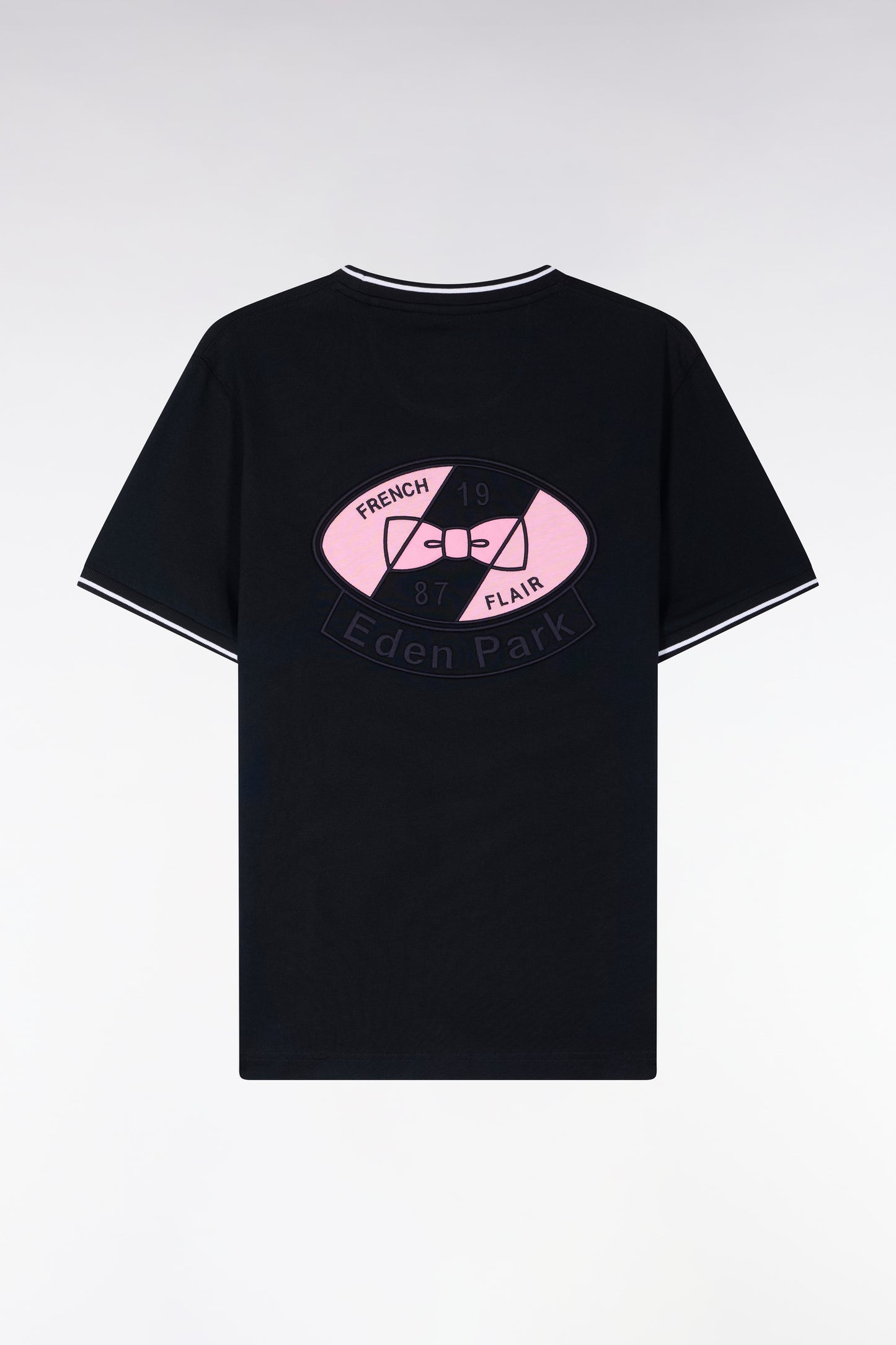 Navy cotton short-sleeved T-shirt