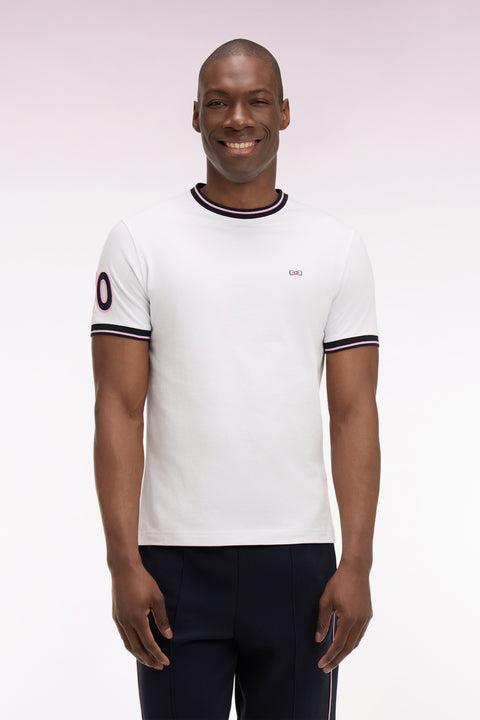 T-shirt à manches courtes en coton blanc - Image 3