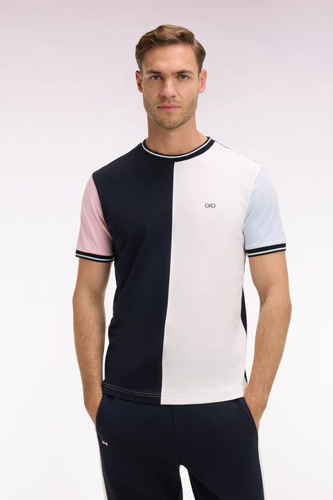 T-shirt à manches courtes en coton colorblock coupe regular - Image 3