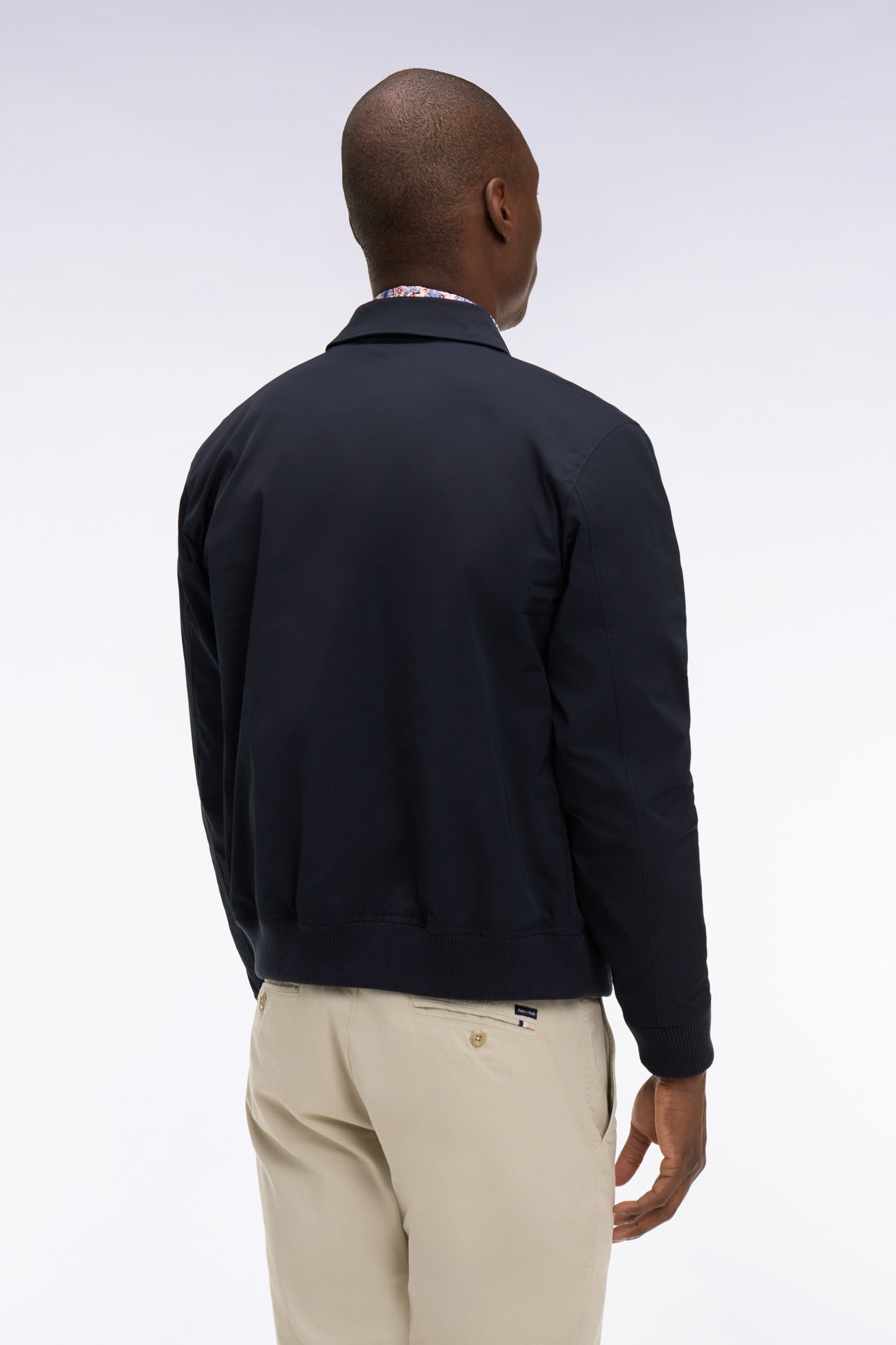 Blouson en nylon marine