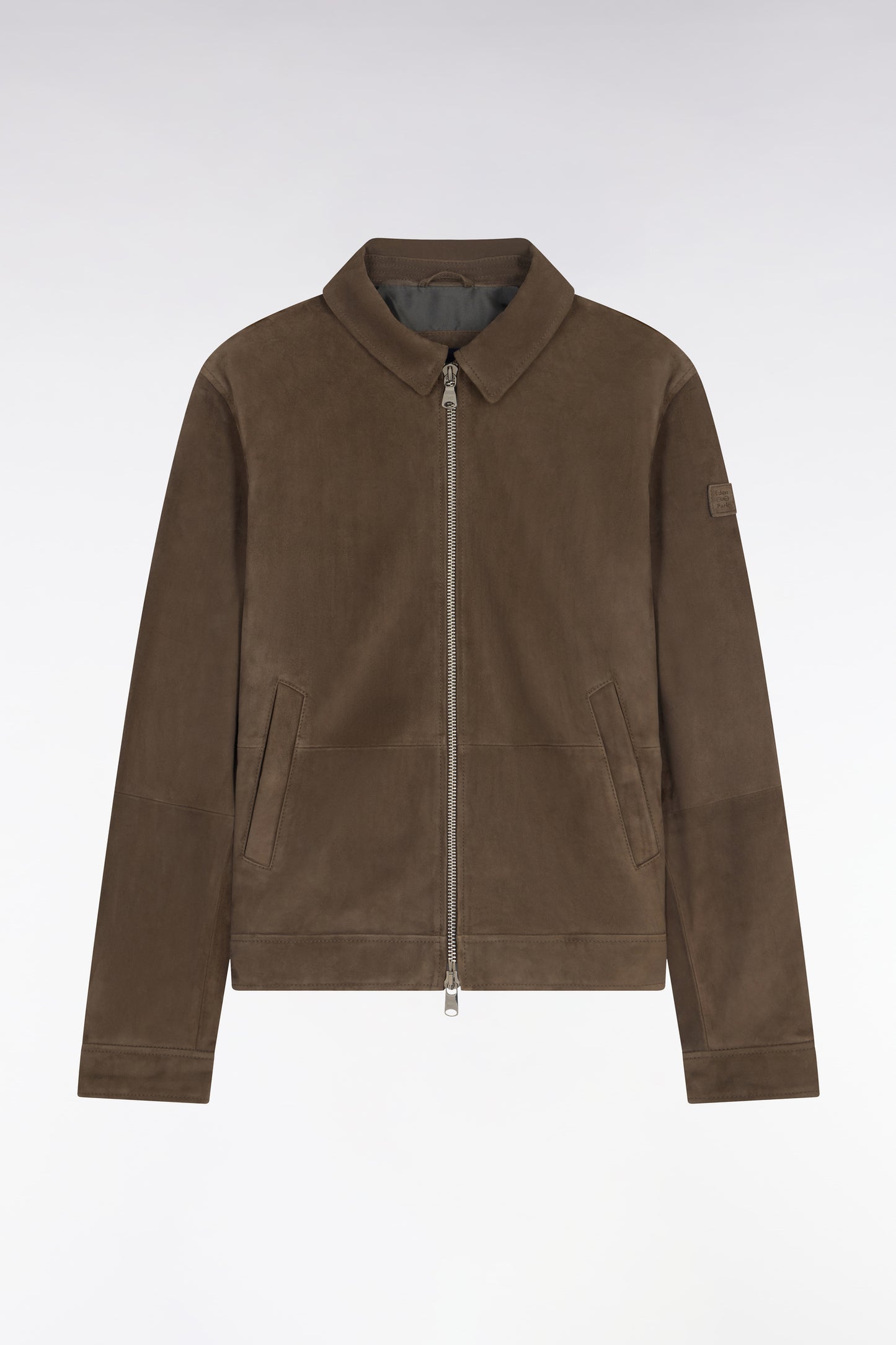 Brown suede split leather jacket