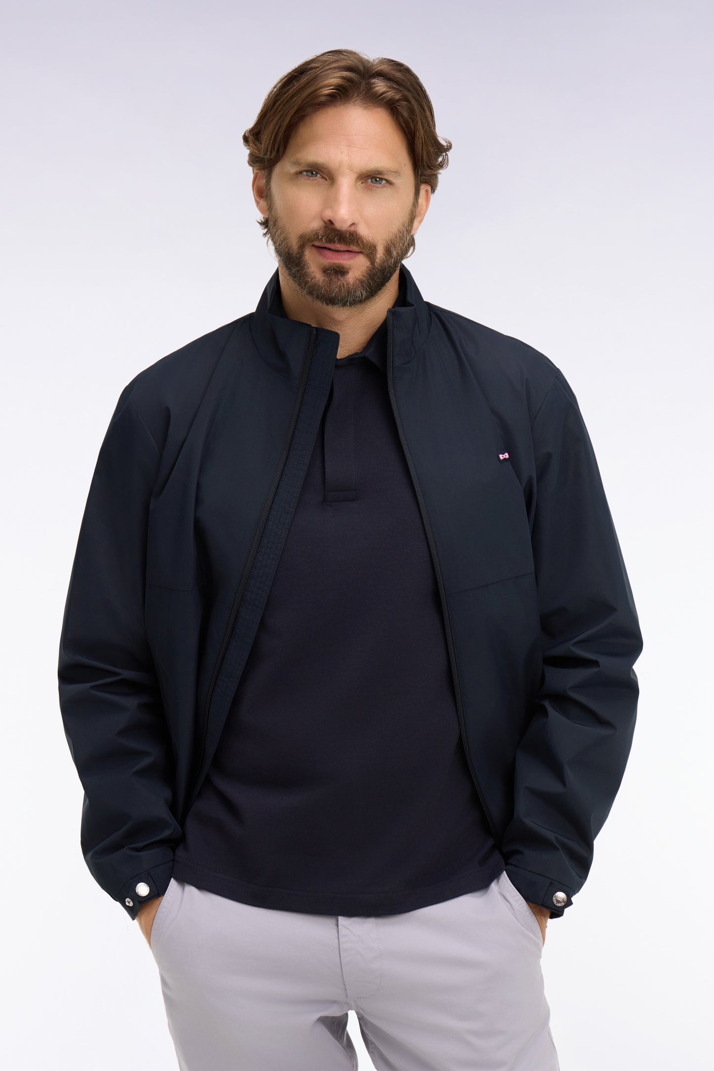 Coupe-vent en nylon marine