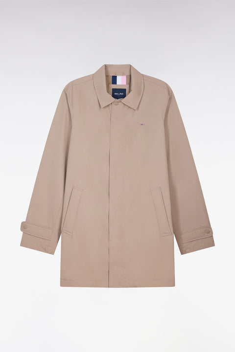 Imperméable court en nylon grège - Image 2