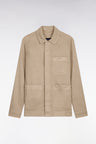 Surchemise en lin et coton beige