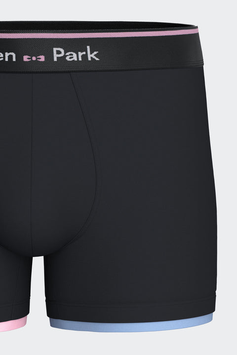 Boxer en jersey de coton stretch marine détails bicolores - Image 2