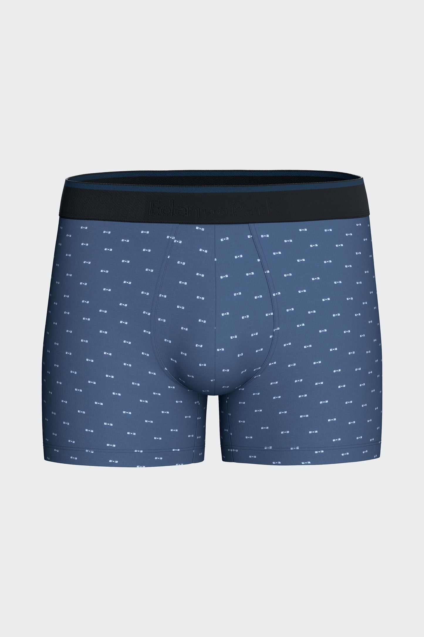 Boxer en jersey de coton stretch bleu à micromotifs nœuds papillon