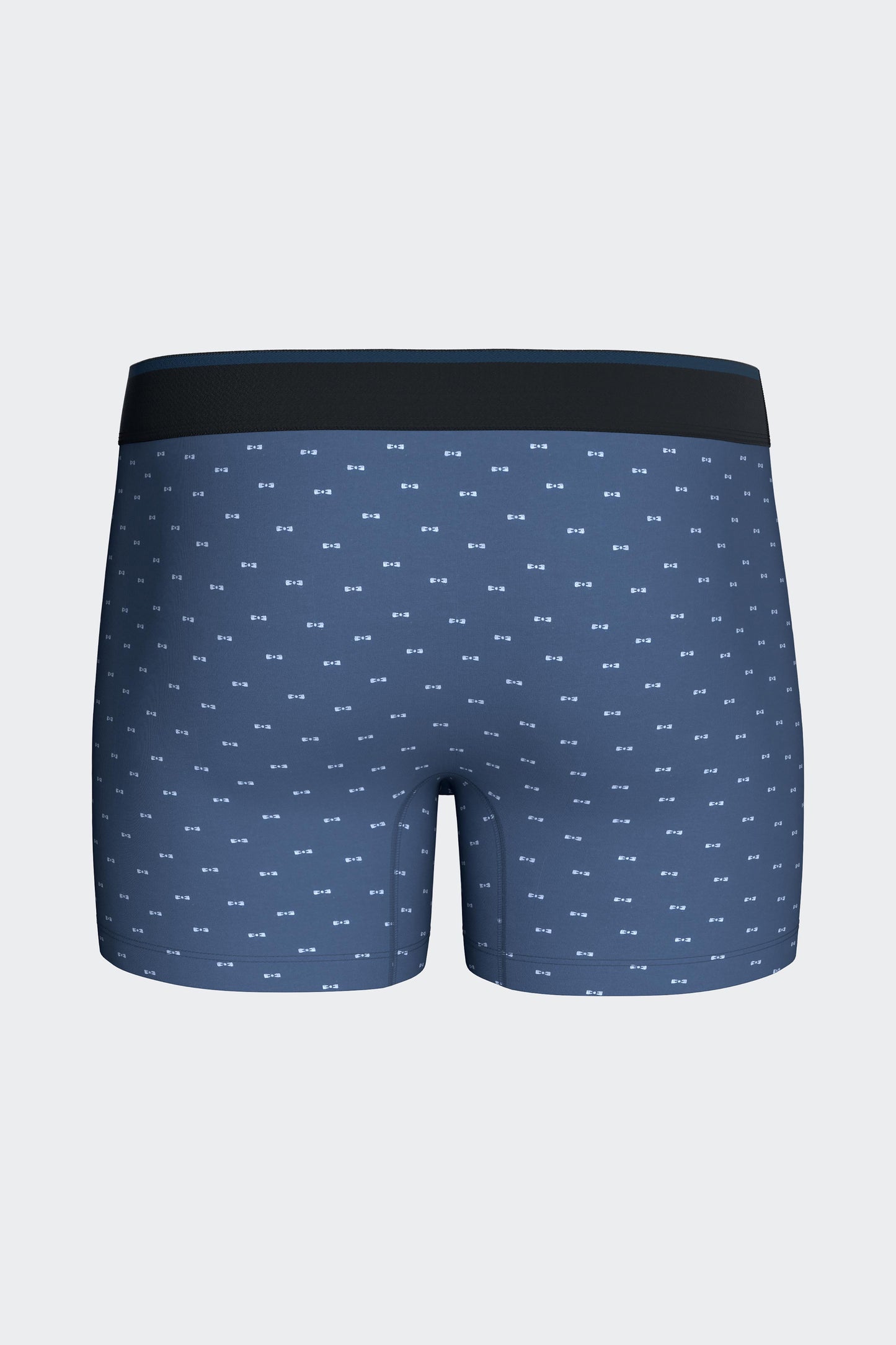 Boxer en jersey de coton stretch bleu à micromotifs nœuds papillon