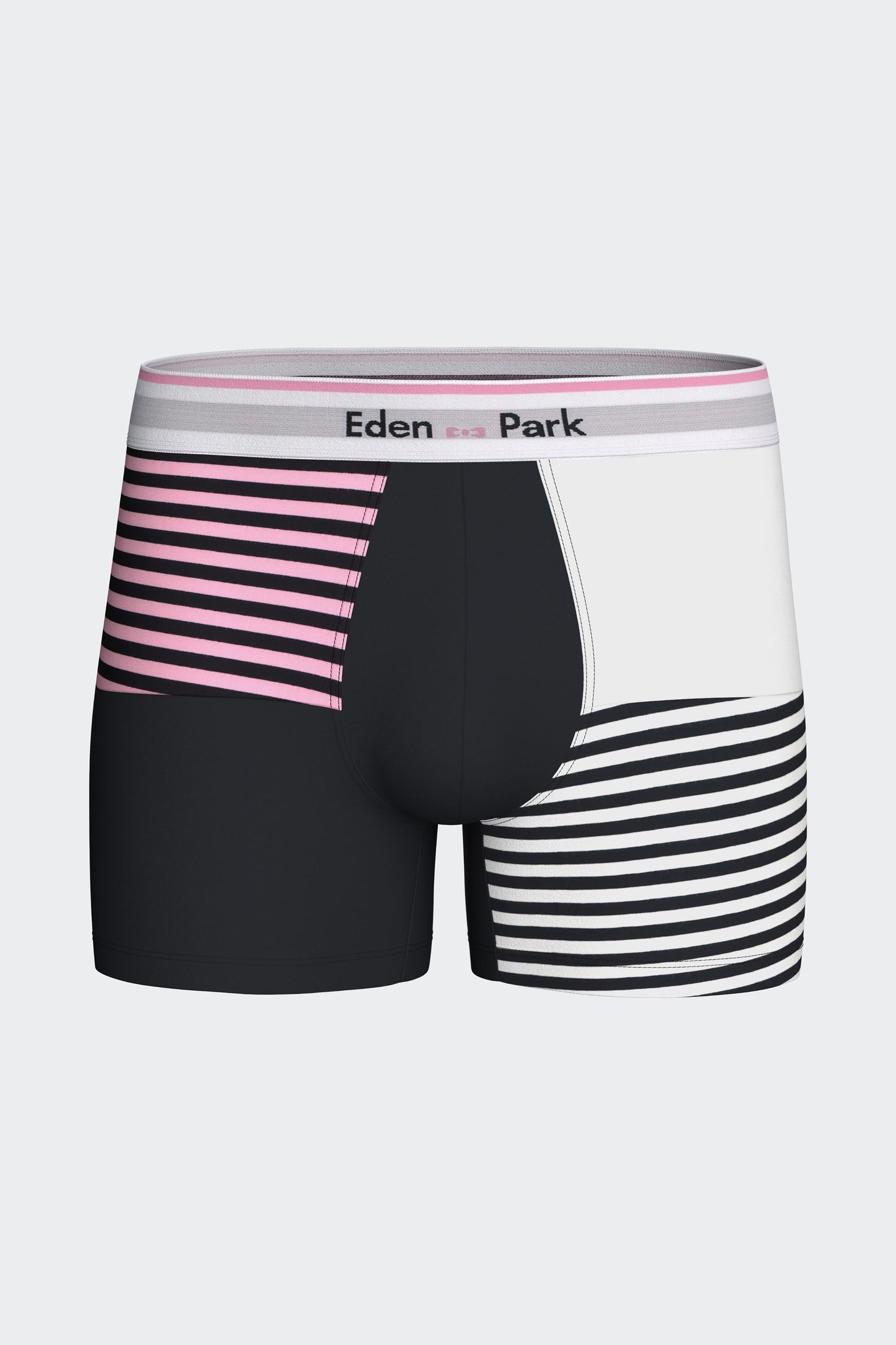 Boxer shorts in colorblock stretch cotton jersey