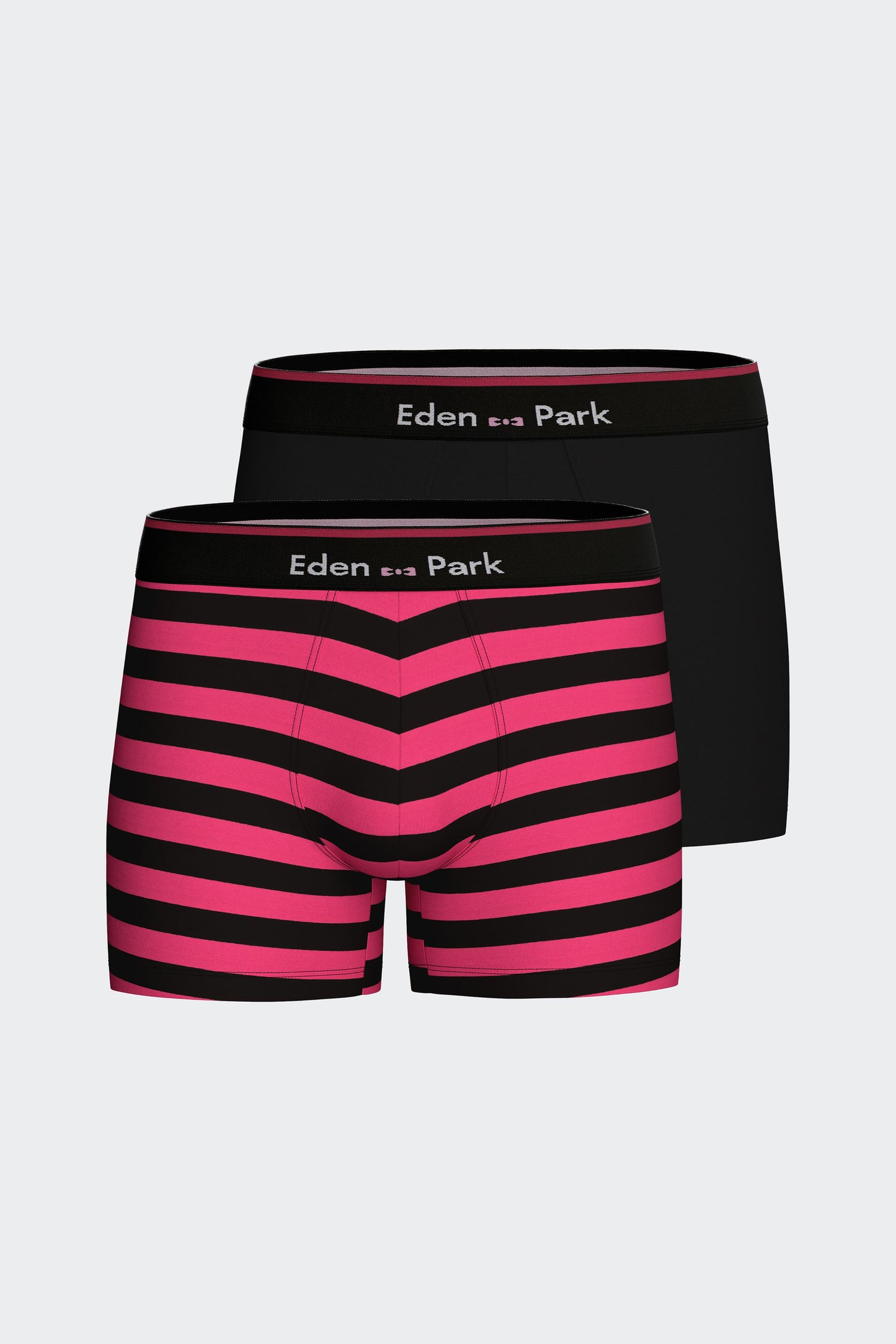 Pack of two fuchsia stretch cotton boxers