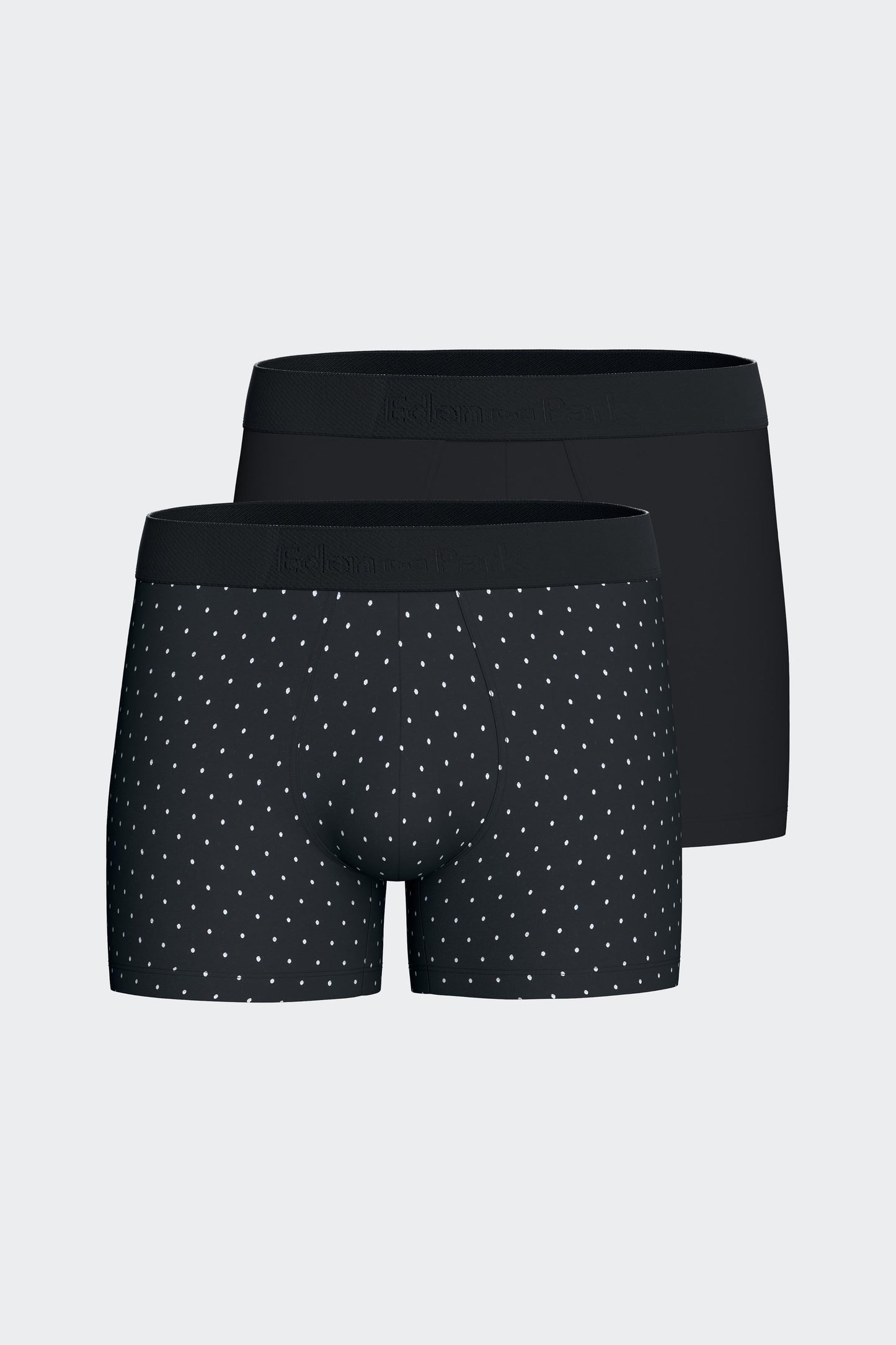 Lot de deux boxers en jersey de coton stretch marine imprimé pois