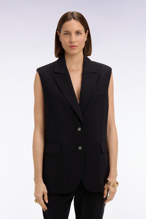 Veste blazer sans manches coupe oversized - Image 3