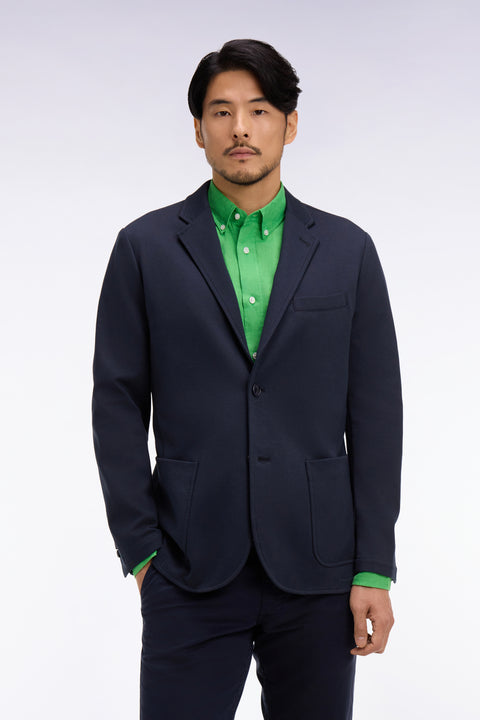 Veste en jersey de coton stretch marine - Image 3