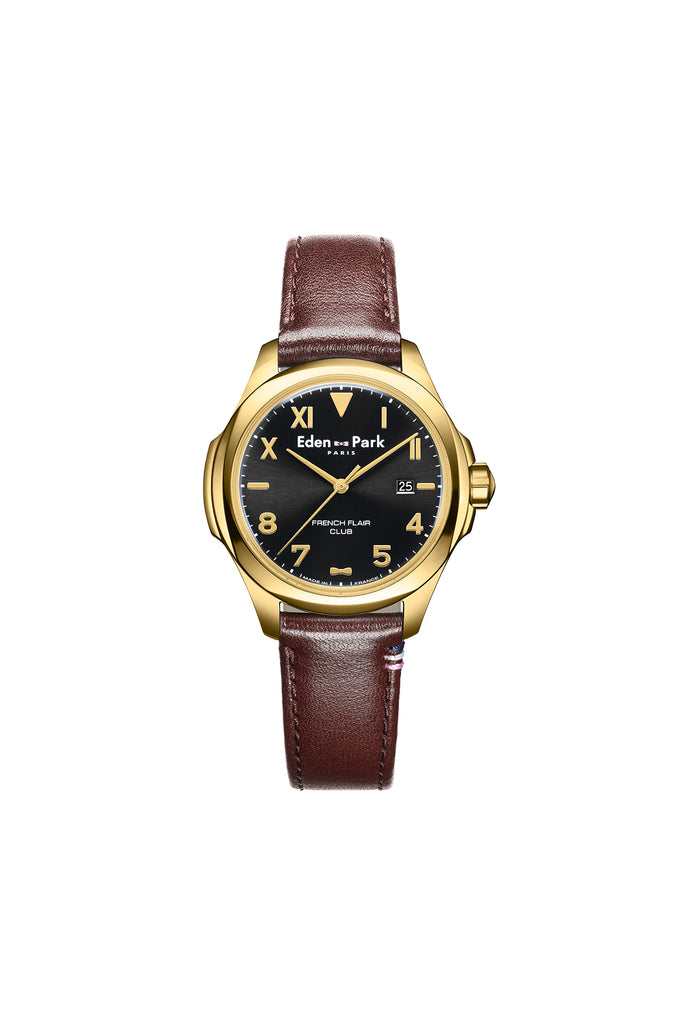 Montre à quartz Noire et Or