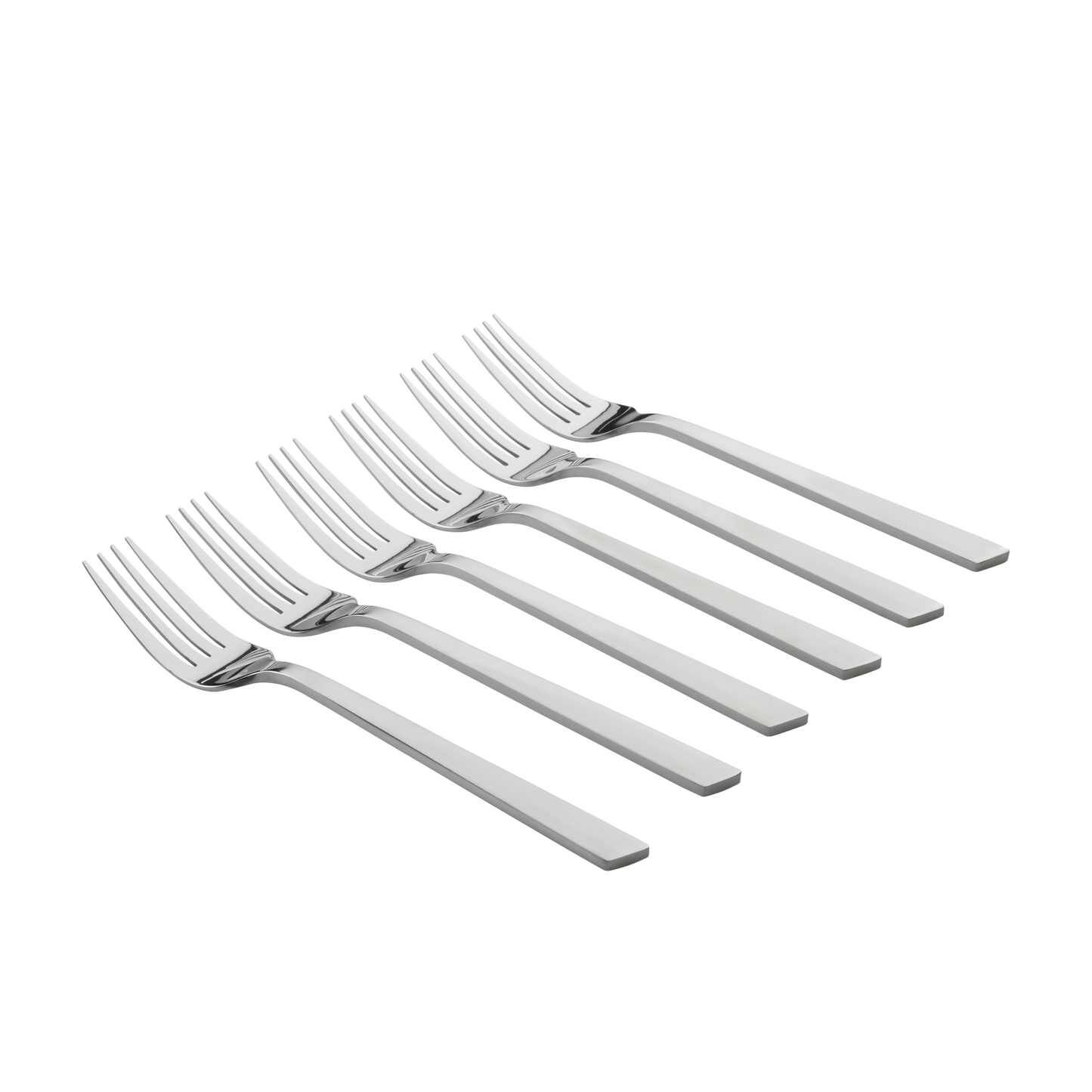 Set of 6 stainless steel table forks