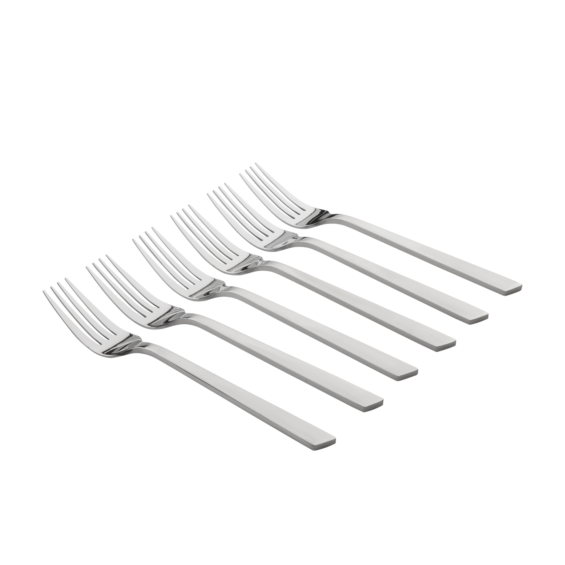 Set of 6 stainless steel table forks