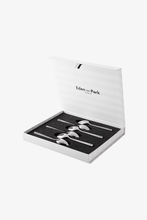 Set of 6 stainless steel dessert spoons - Image 2