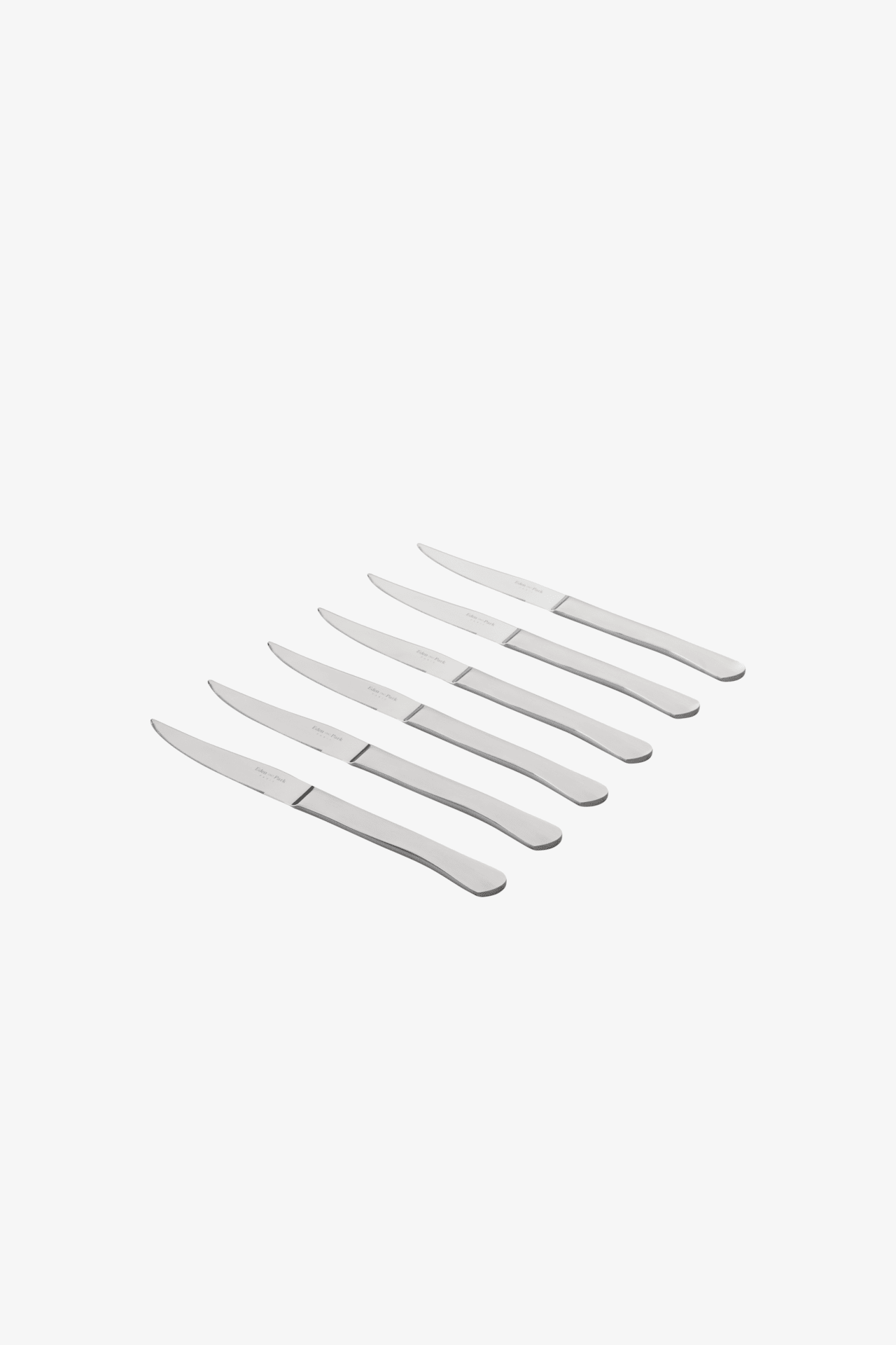 Set of 6 stainless steel table knives