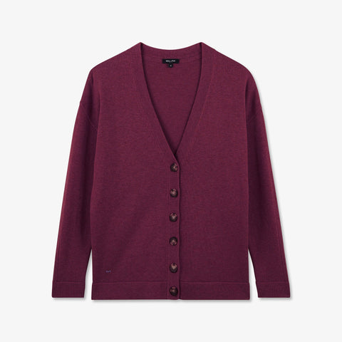 Plain burgundy cardigan - Image 2