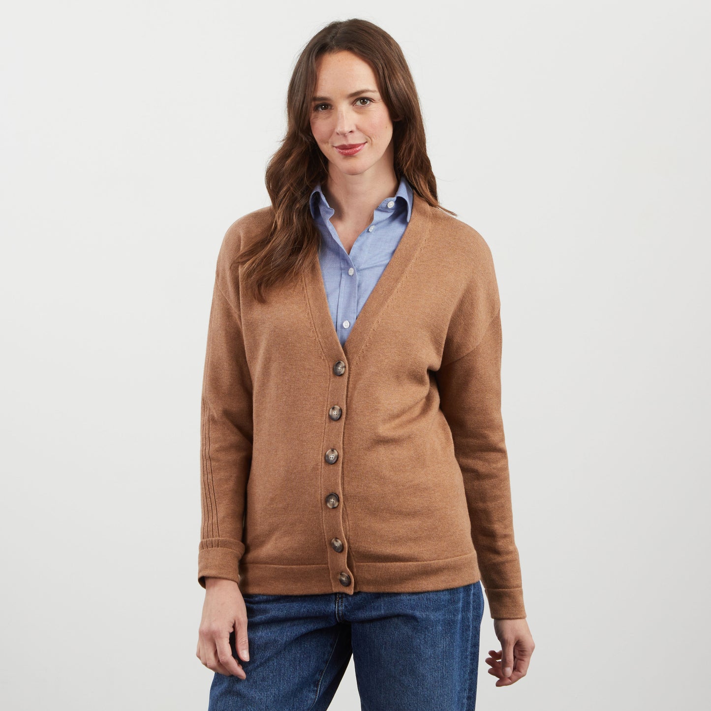 Plain brown cardigan