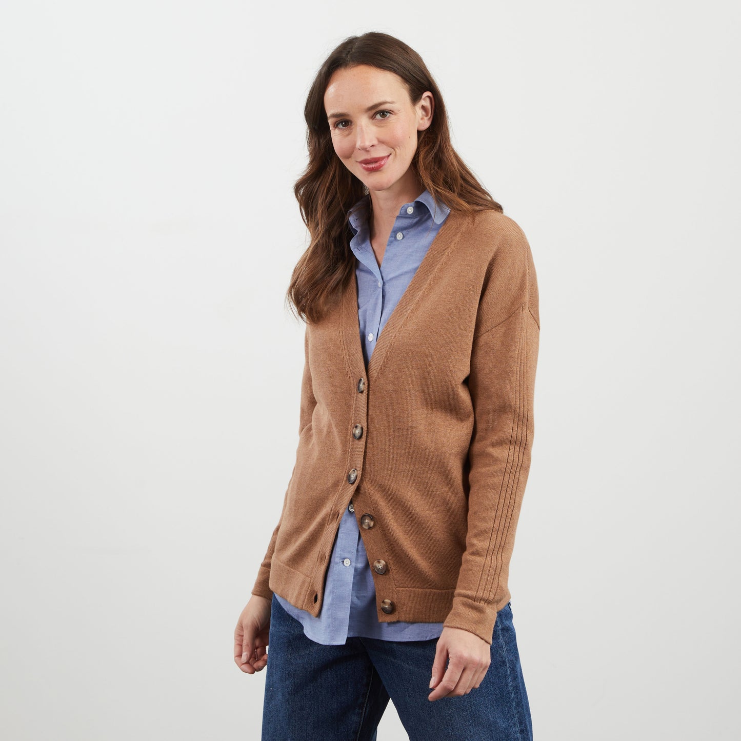 Plain brown cardigan