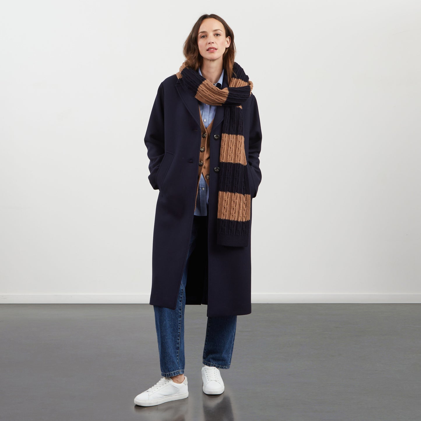 Plain brown cardigan