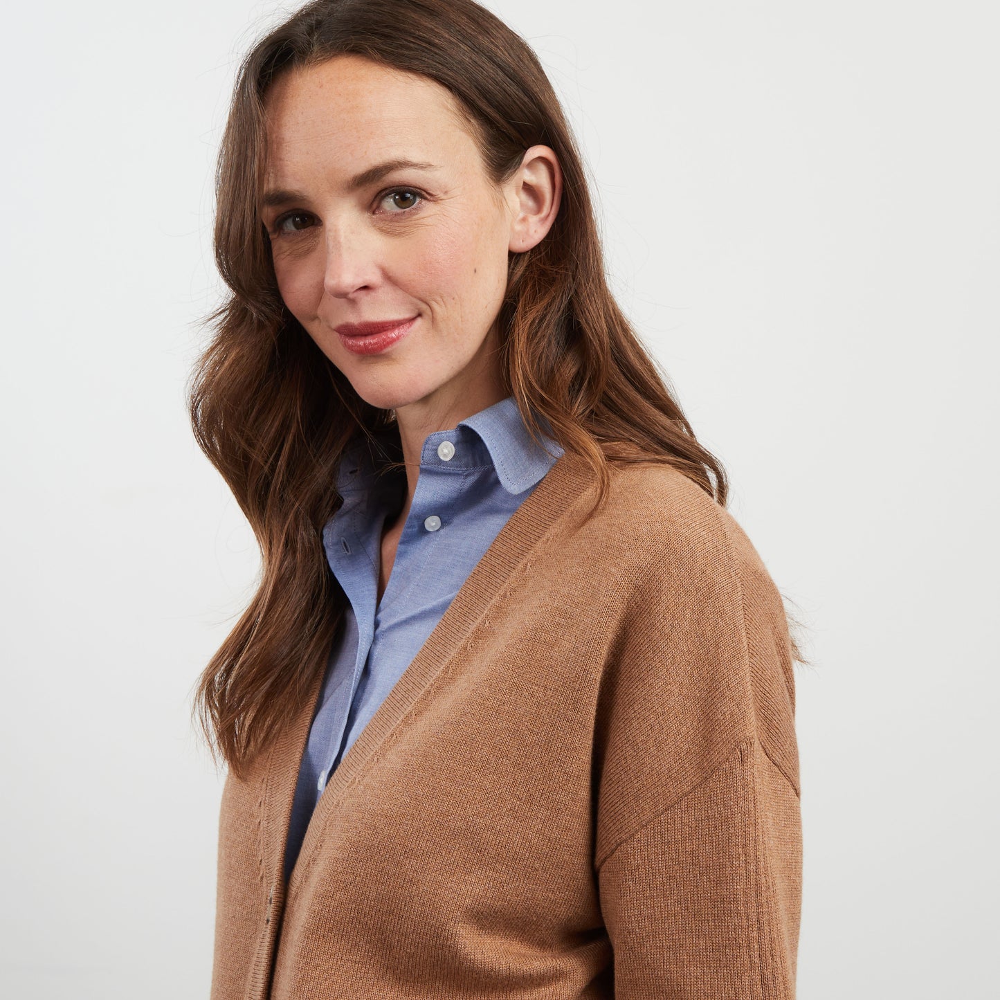 Plain brown cardigan