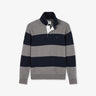 Grey circle jumper with XV de France embroidery