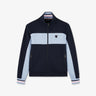 Light blue colourblock zipped sweatshirt