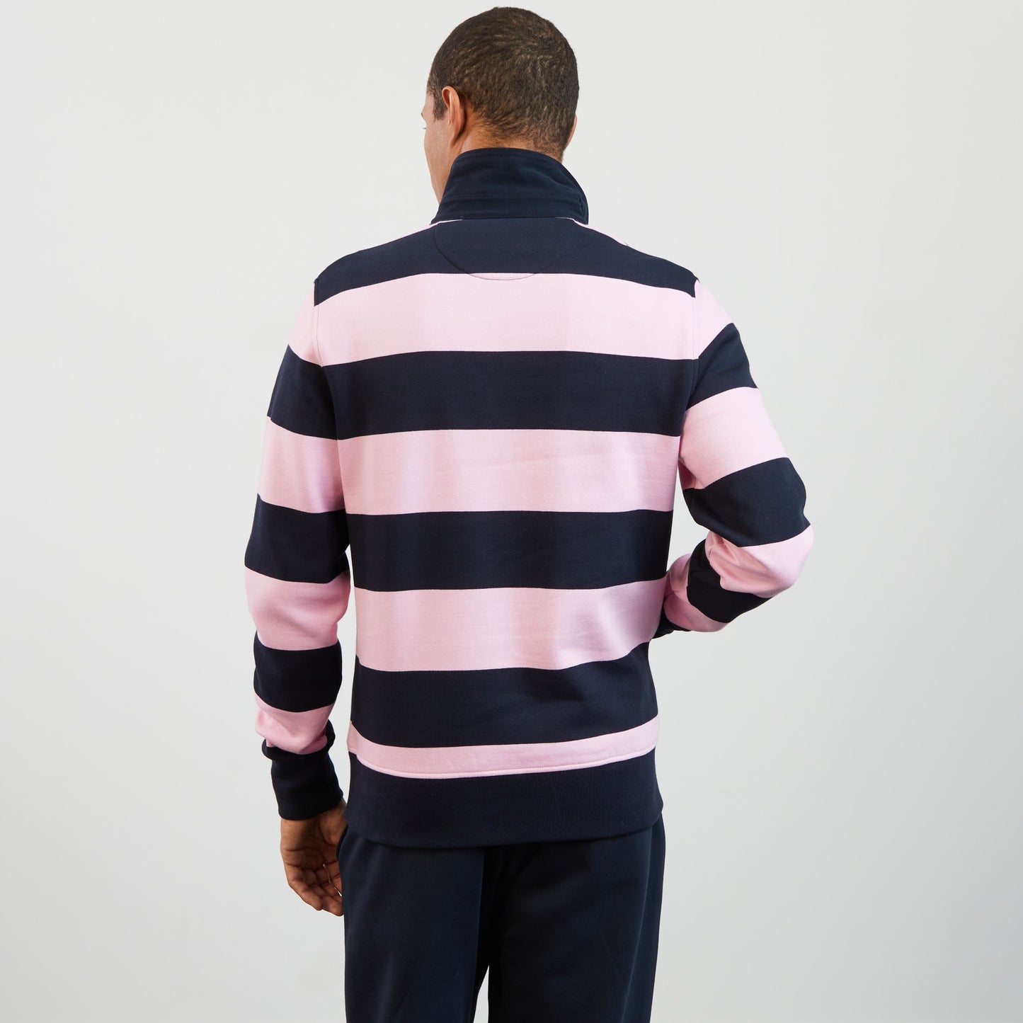 Pink circle polo-neck jumper