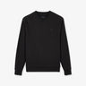 Plain black round-neck sweatshirt