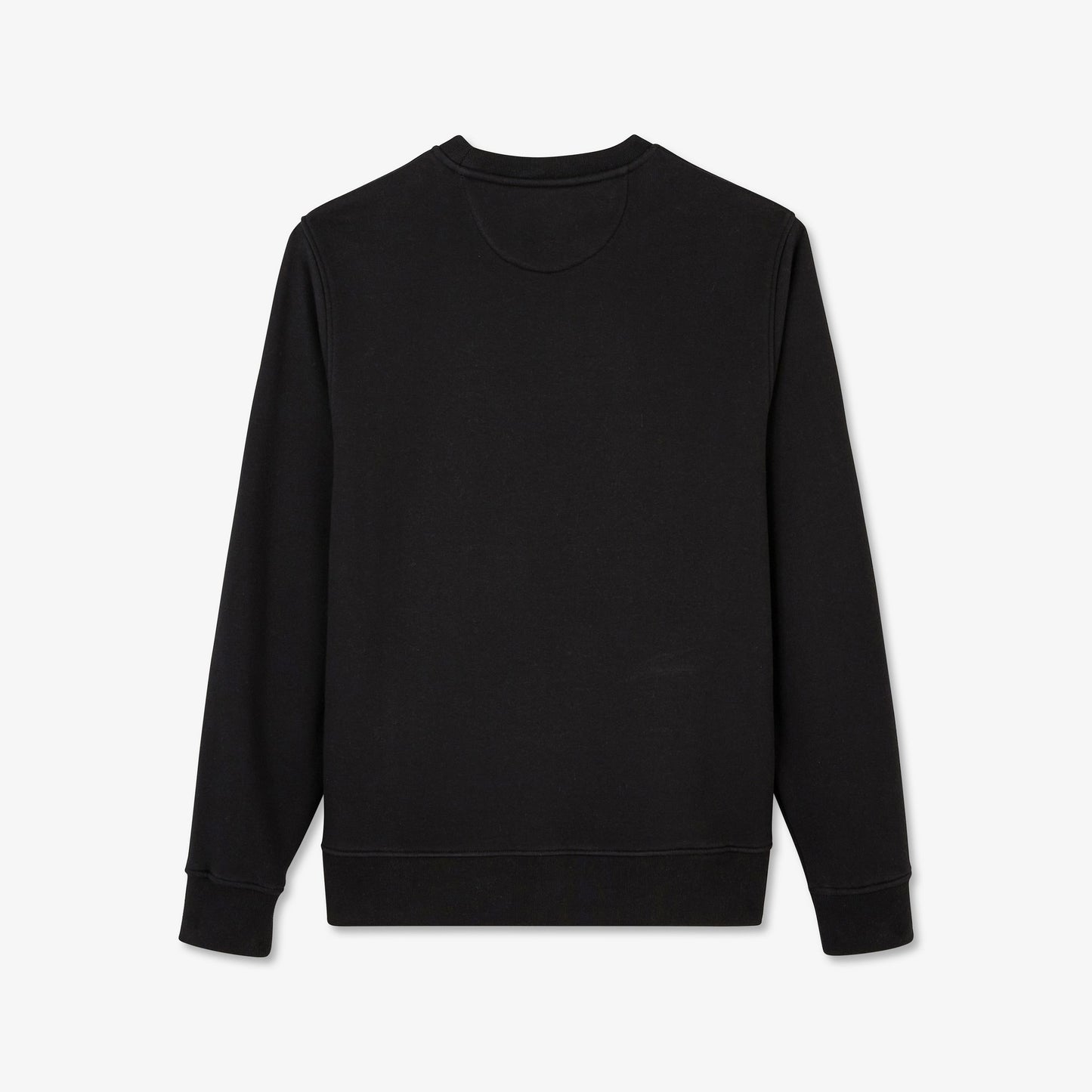 Plain black round-neck sweatshirt