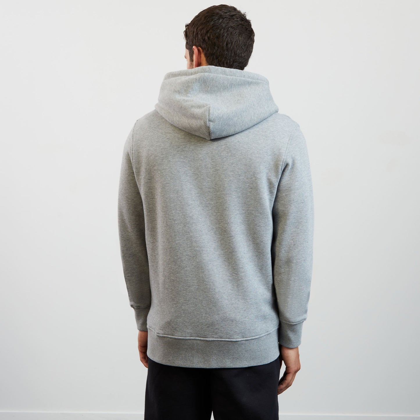 Grey hooded zipped sweatshirt