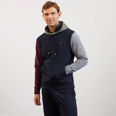 Navy blue colourblock sweatshirt - Image 1