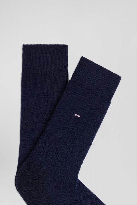 Navy blue alpaca wool blend socks - Image 2