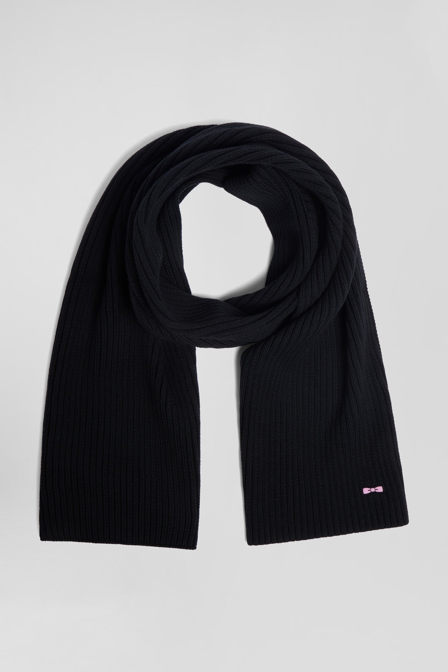 Black plain cotton scarf