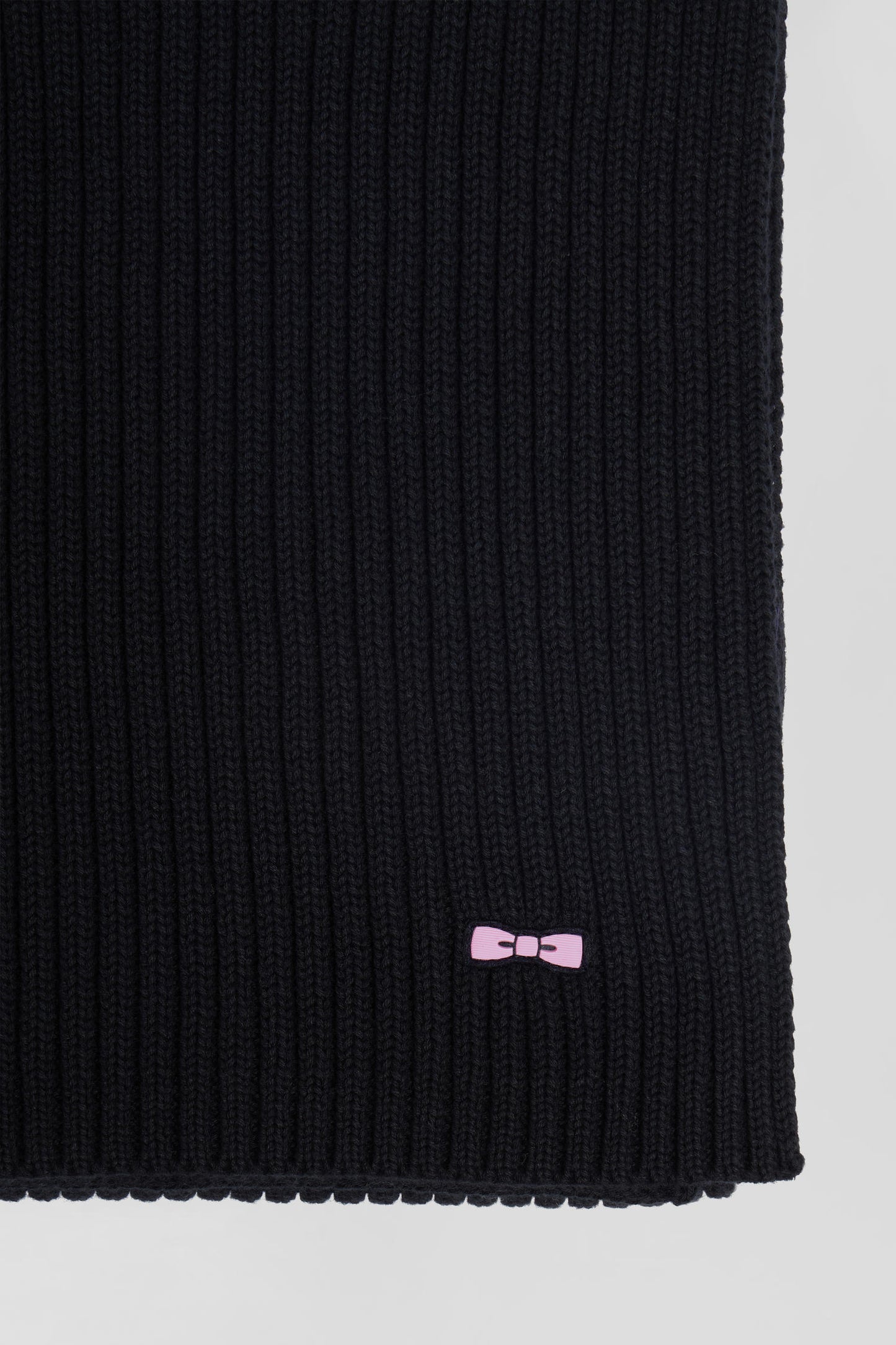 Black plain cotton scarf