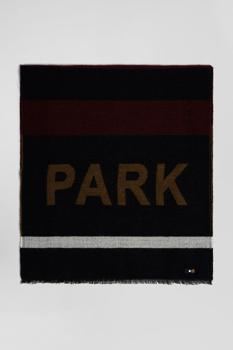 Burgundy striped scarf - Image 3