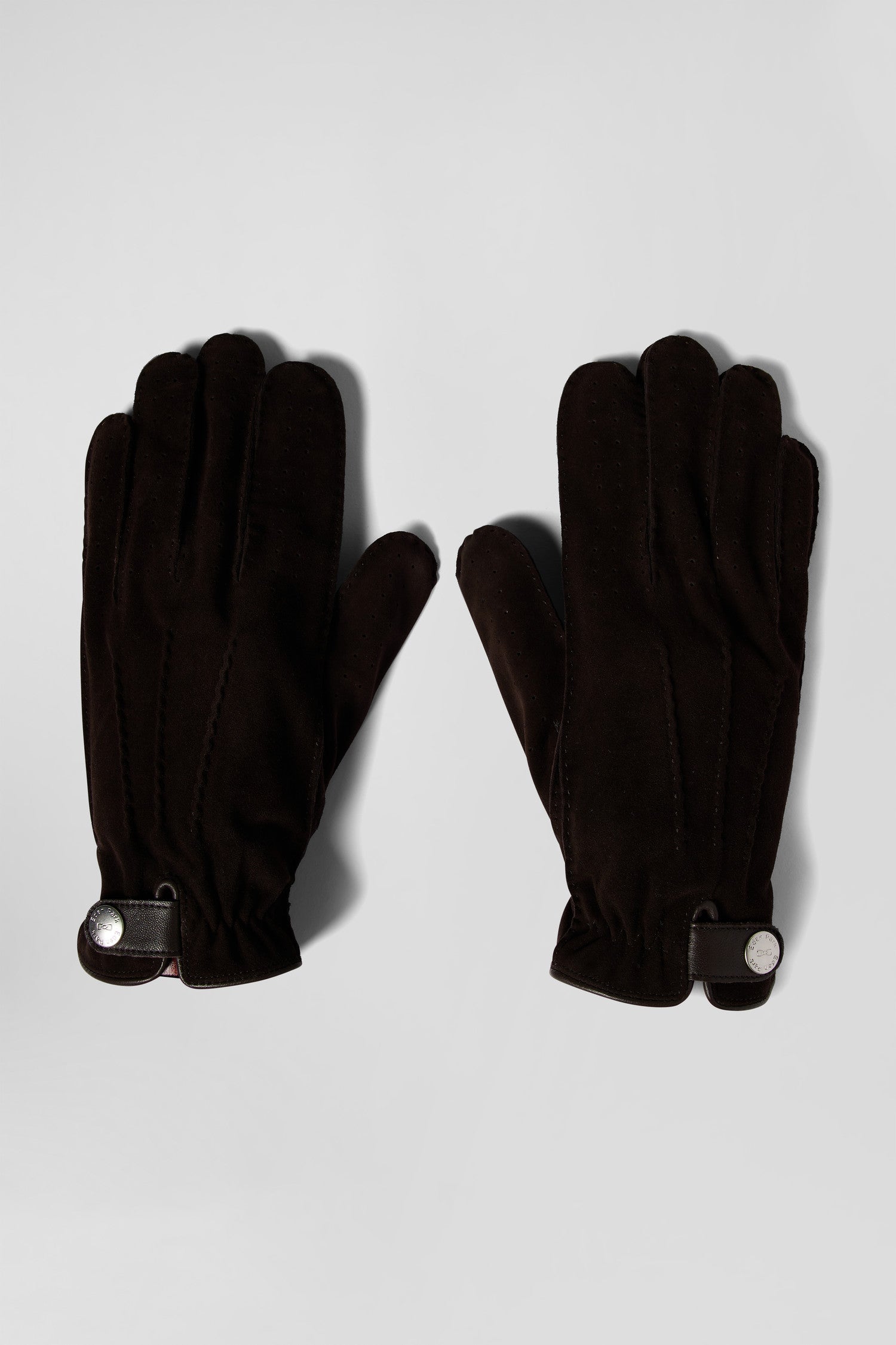 Brown leather gloves