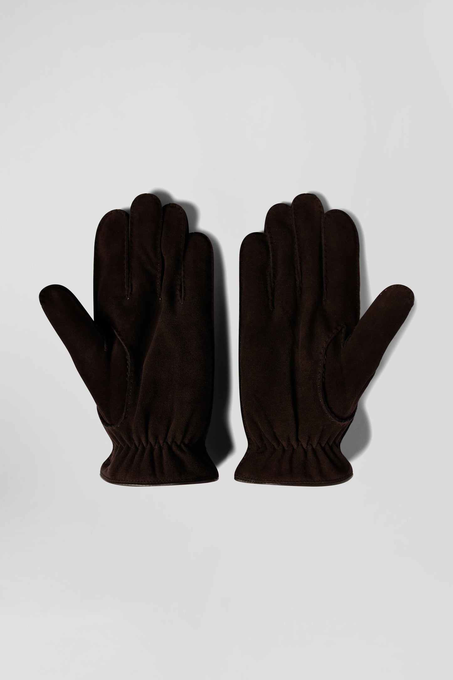 Brown leather gloves