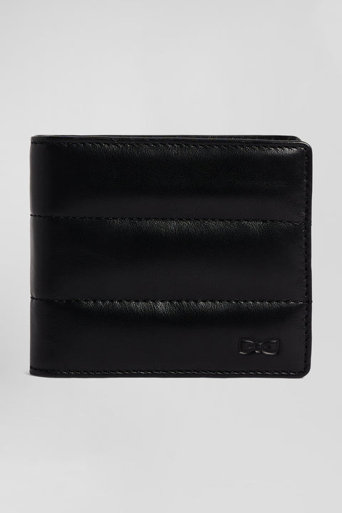 Black quilted leather card holder - Image 1