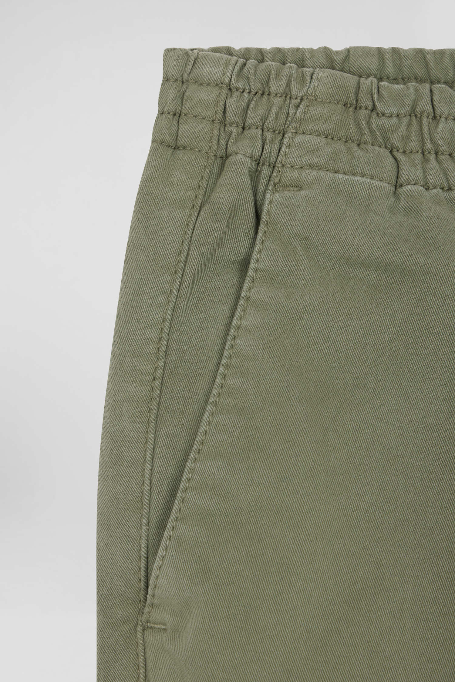 Regular camel stretch cotton chino trousers