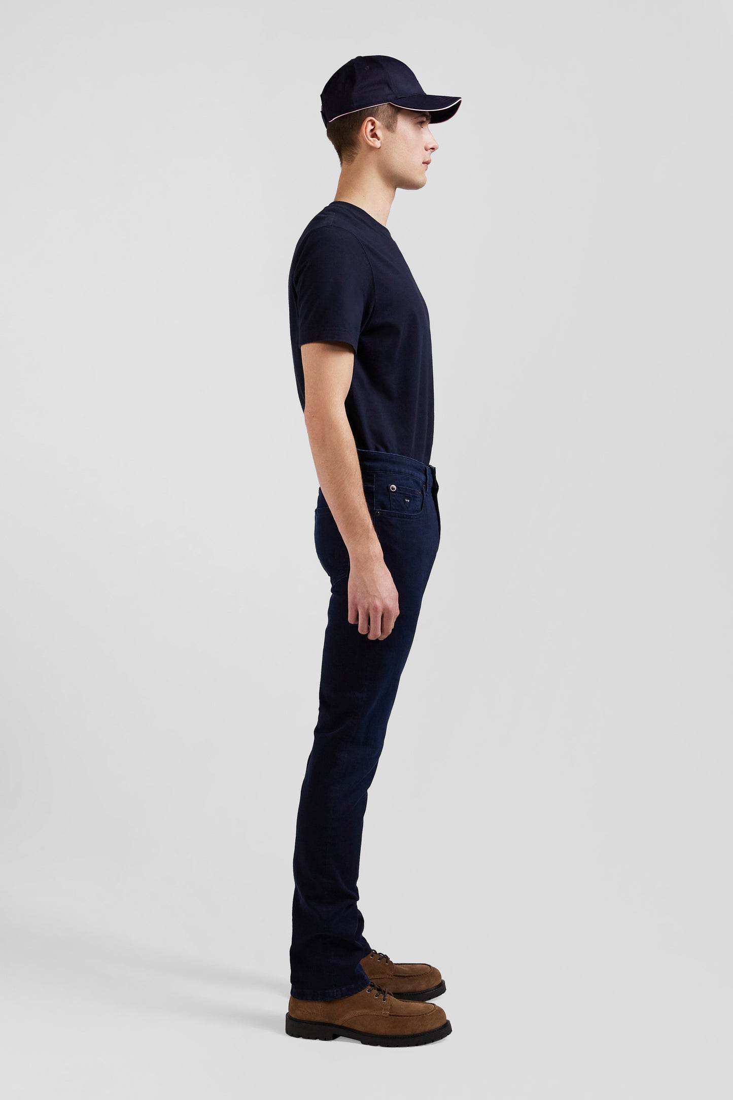 Slim navy blue stretch denim jeans