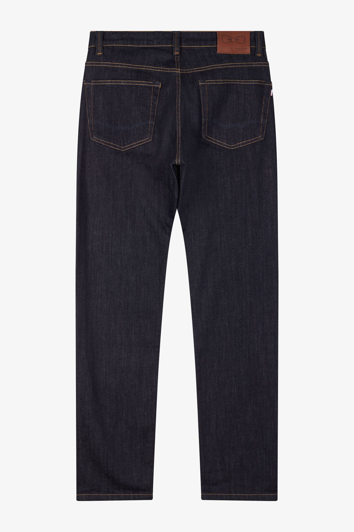 Regular raw stretch denim jeans