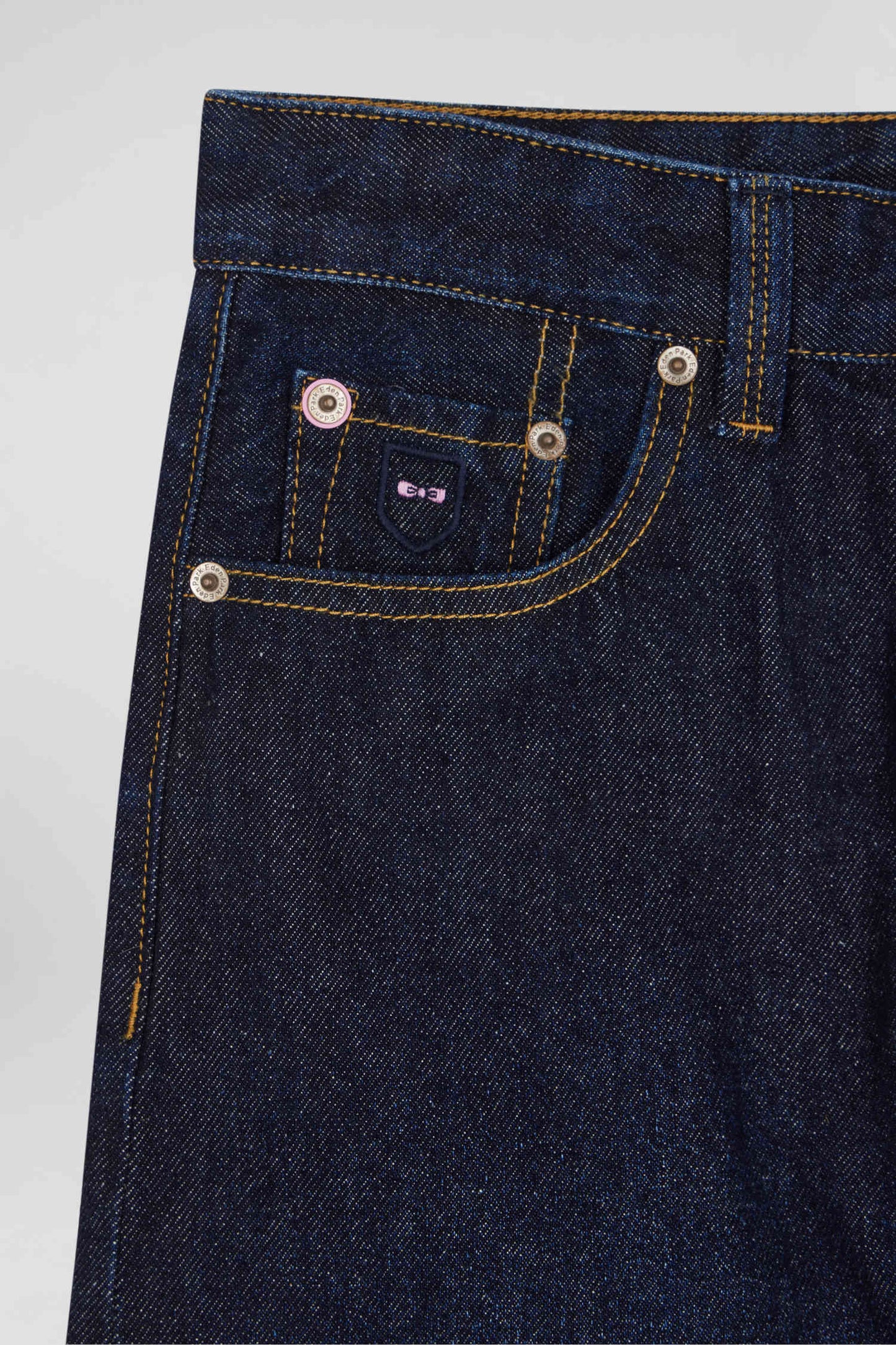 Oversize Navy blue cotton denim cargo jeans