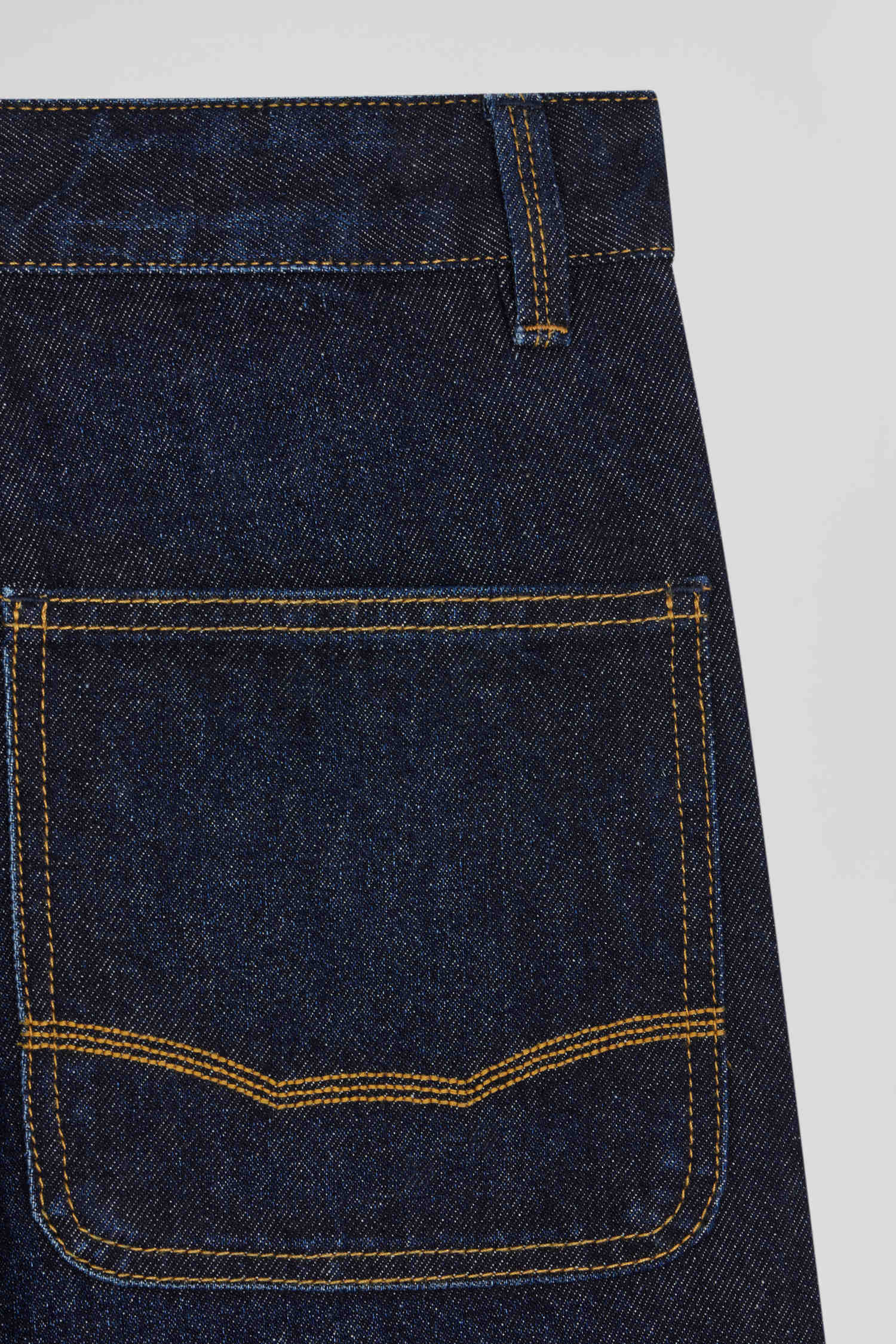 Oversize Navy blue cotton denim cargo jeans