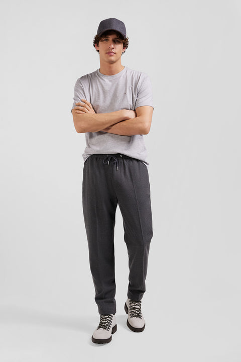 Modern grey elastic waist trousers - Image 3